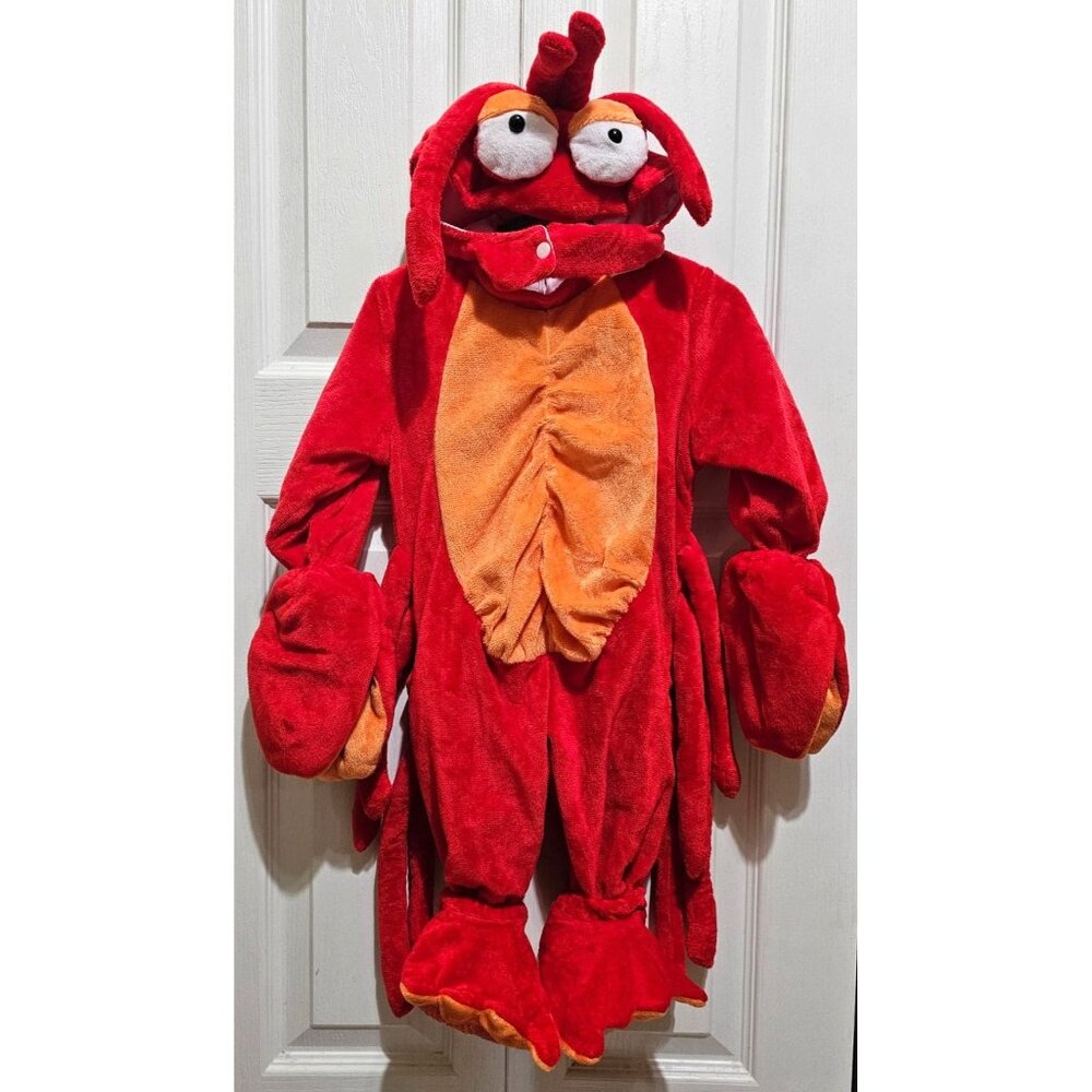 Lil Lobster Baby Costume 12 Months Sebastian Halloween Suit Hood Hands Feet